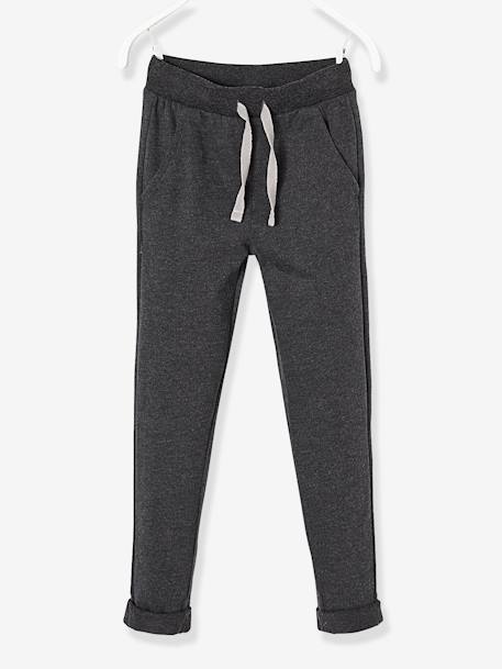 Boys' Fleece Trousers Black+sage green 