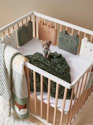 Bedding & Decor-Full Cot Bumper, Green Forest