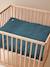 Play Mat / Playpen Base Mat in Organic Cotton Gauze, Fancy night blue 