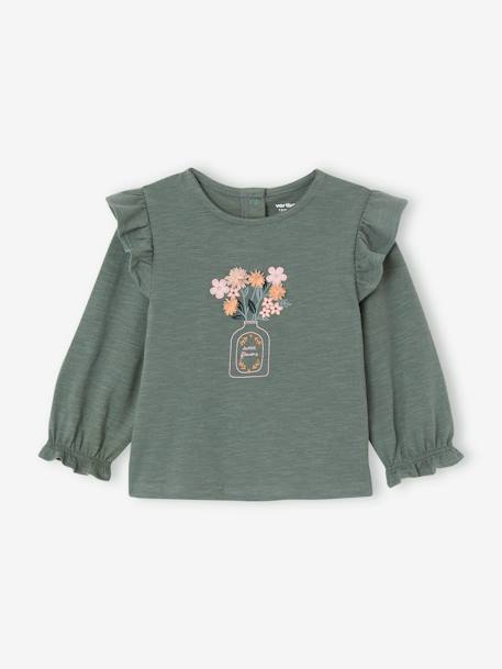 Top with Ruffles for Babies green 