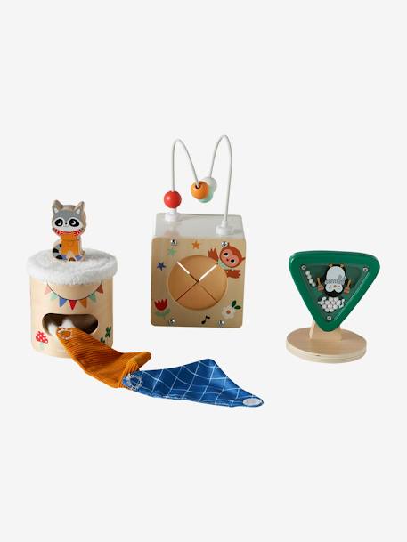 Set of 3 Sensory & Educational Toys in FSC® Wood wood 