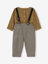 -Shirt + Trousers with Braces Combo for Baby Boys