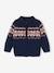 Jacquard Cardigan with Zip for Babies navy blue 