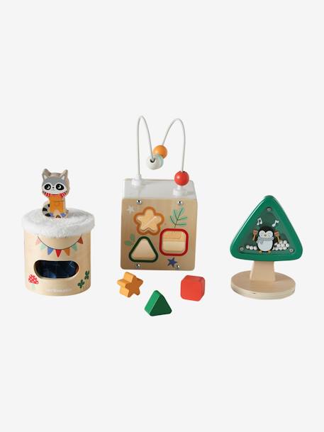 Set of 3 Sensory & Educational Toys in FSC® Wood wood 