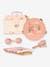 Wooden musical set + KONGES SLOJD carrying case beige+rose 