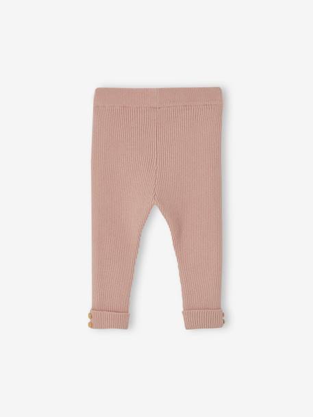 Fine Knit Leggings for Babies Beige+coral+grey green+rosy 