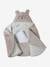 Transformable Baby Nest in Plush Fabric, Bear Beige+ecru+khaki+printed beige+printed pink 