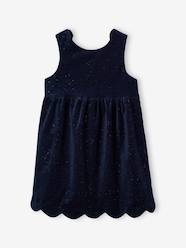 Girls-Velour Occasionwear Dress with Bow on the Back, for Girls