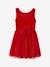 Christmas Special Dress in Velour & Sparkling Tulle for Girls red 