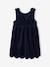 Velour Occasionwear Dress with Bow on the Back, for Girls 6399+Dark Red+green 