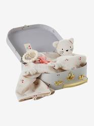 -Bag with Comforter + Teether Ring + Muslin Square, CHERRY