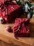 Pack of 2 Father Christmas Furoshikis red 