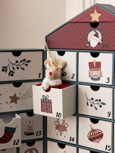 Cardboard House Advent Calendar printed green 