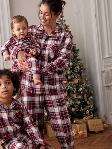 Chequered Christmas Pyjamas, Family Capsule Collection for Women chequered red 