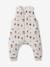 Footed Jumpsuit, Long Detachable Sleeves, PETIT ELEPHANT printed white 