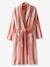 Striped Bath Robe for Adults, TRANSAT, Family Capsule Collection, with Recycled Cotton striped green+striped pink 