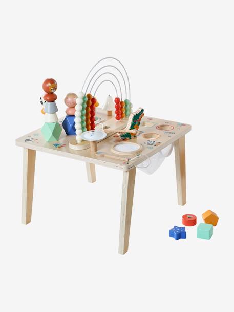 Musical Activity Table in 100% FSC Wood, Happy Animals wood 