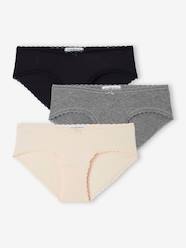 Maternity-Lingerie-Knickers & Shorties-Pack of 3 Shorties in Organic Cotton for Maternity, by ENVIE DE FRAISE