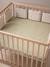 Reversible cot bumper BABYLON printed beige 