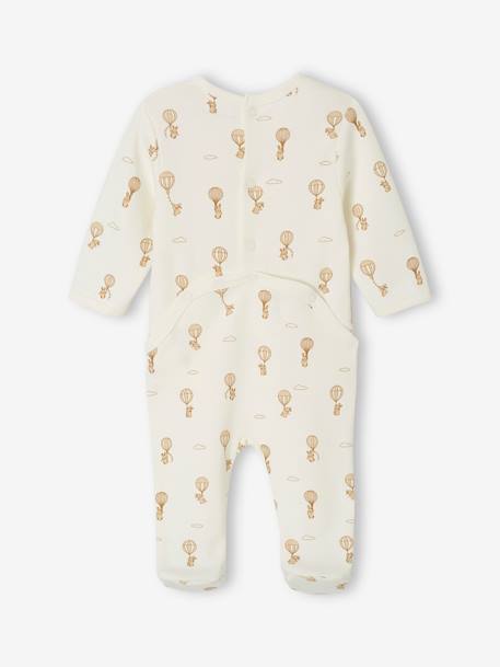 Pack of 2 hot air balloon sleepsuits marl beige 