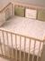 Reversible cot bumper BABYLON printed beige 