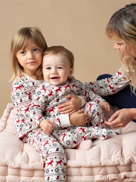 Christmas Special Sleepsuit for Babies, Family Capsule Collection by ENVIE DE FRAISE red 