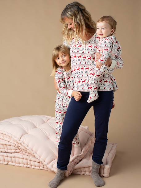 Christmas Special Sleepsuit for Babies, Family Capsule Collection by ENVIE DE FRAISE red 