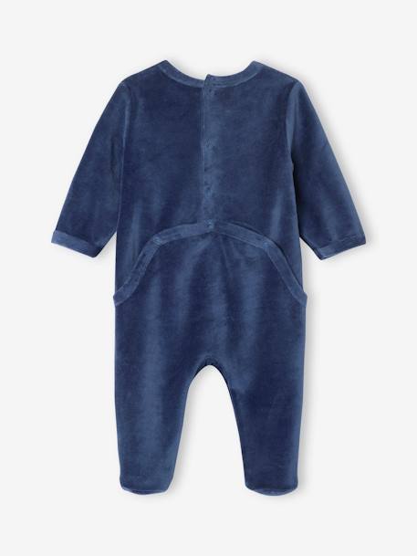 Pack of 2 velvet fireman sleepsuits blue 