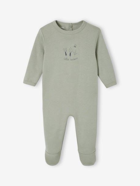 Pack of 3 Basics sleepsuits green+grey green+striped violet 