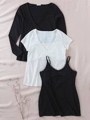 Maternity-T-shirts & Tops-Maternity & Nursing Special 3-Piece Set: Tops + Cami