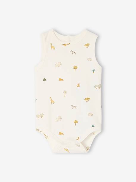 5 pack of sleeveless baby bodysuits sage green 