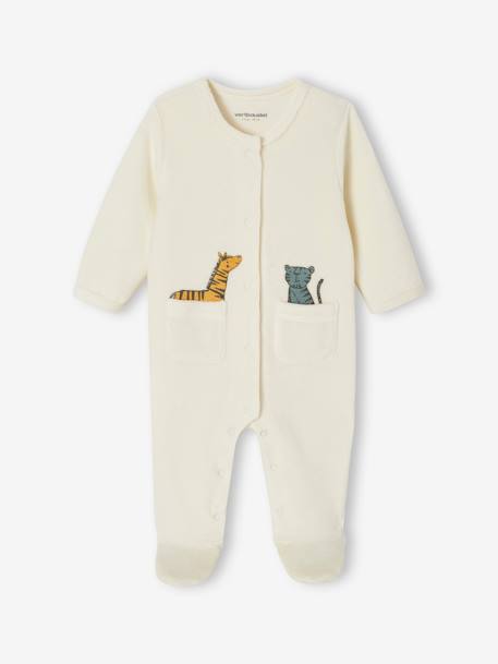 Pack of 2 velvet sleepsuits yellow 