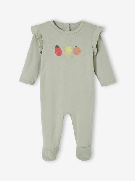 Pack of 2 apple sleepsuits sage green 