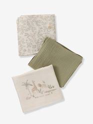 Nursery-Pack of 3 cotton muslin squares BABYLON