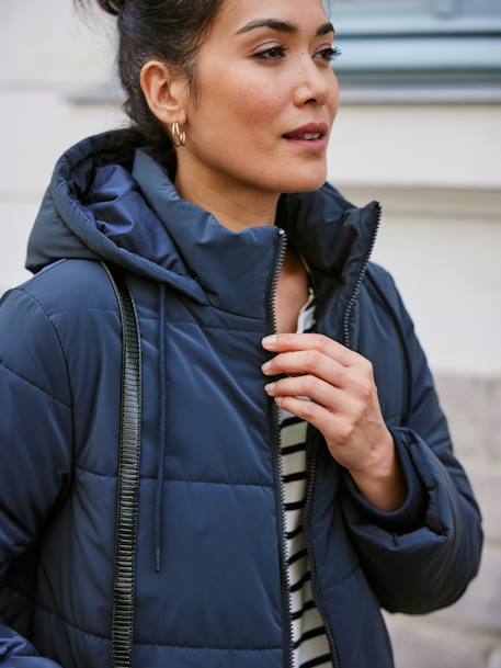 Adaptive Padded Coat, for Maternity & Babywearing by ENVIE DE FRAISE navy blue 