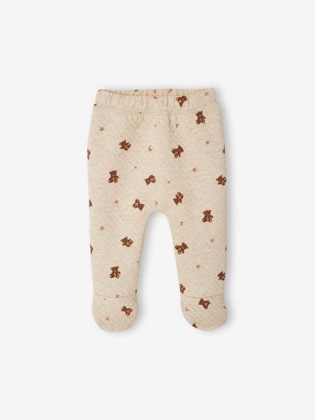 Bear sleepsuit set marl beige 