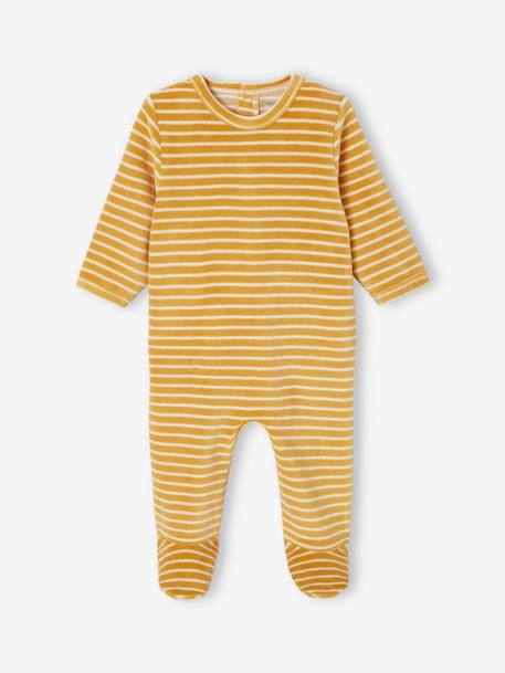 Pack of 2 velvet sleepsuits yellow 