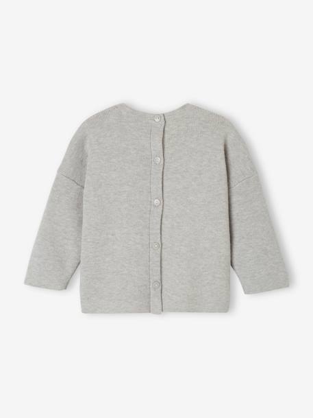 Baby jumper 'love' marl grey 