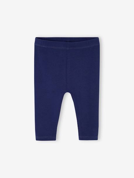 Pack of 2 Basics baby leggings navy blue+sage green 