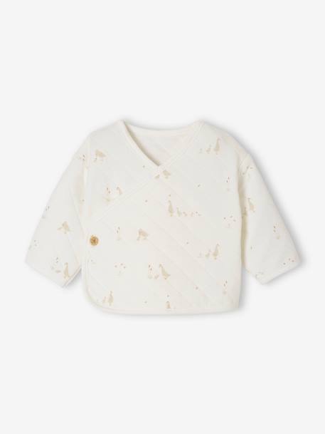 Goose print newborn outfit ecru 