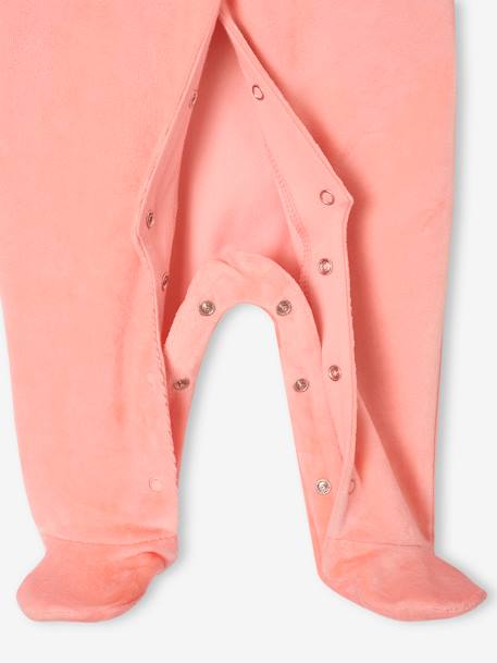 Pack of 2 velvet sleepsuits peach 