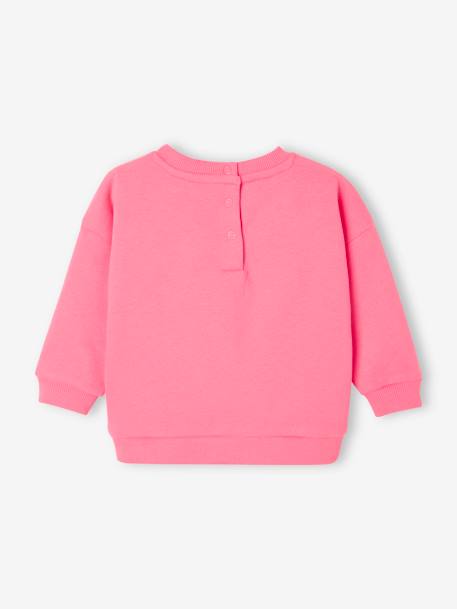 Basics Sweatshirt with Press Studs on the Back for Babies coral+rose+vanilla 