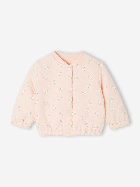 Baby quilted gilet pale pink 