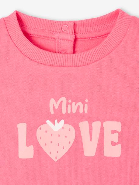 Basics Sweatshirt with Press Studs on the Back for Babies coral+rose+vanilla 