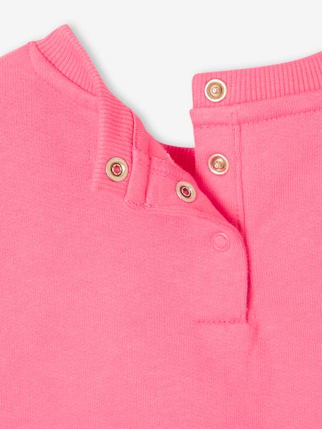 Basics Sweatshirt with Press Studs on the Back for Babies coral+rose+vanilla 