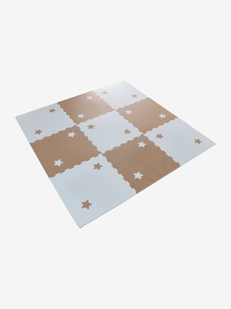 Large 9 Tile Foam Mat brown+ecru 