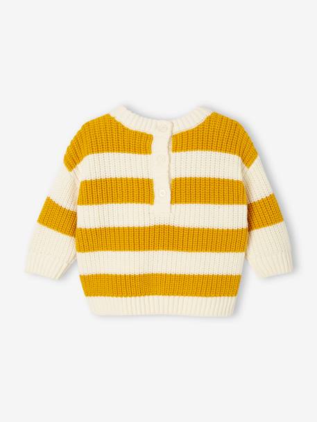 Baby striped jumper mustard 