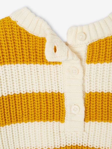 Baby striped jumper mustard 