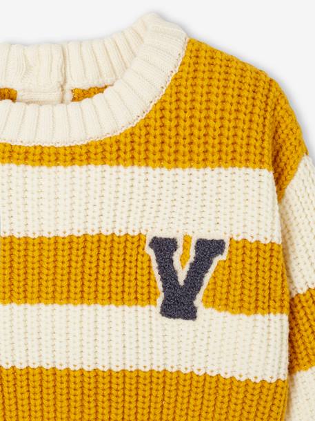 Baby striped jumper mustard 