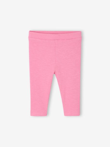 Basics Leggings in Rib Knit for Babies dusky pink+marl beige+sweet pink 